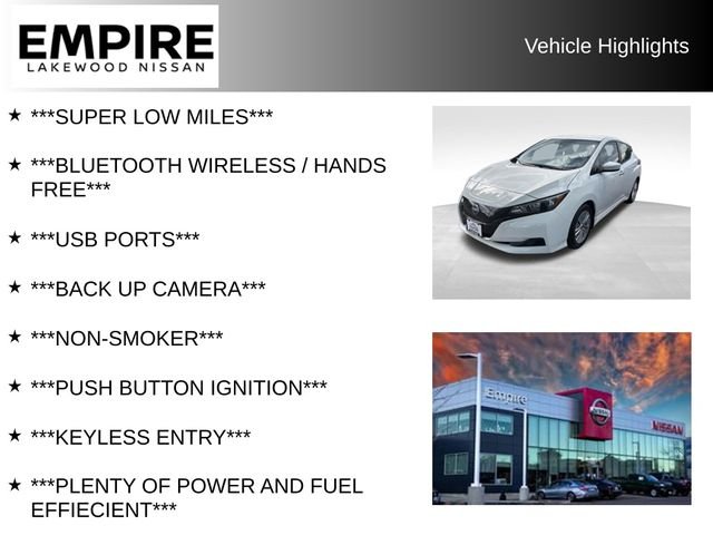 Used 2024 Nissan LEAF S with VIN 1N4AZ1BV5RC555732 for sale in Lakewood, CO