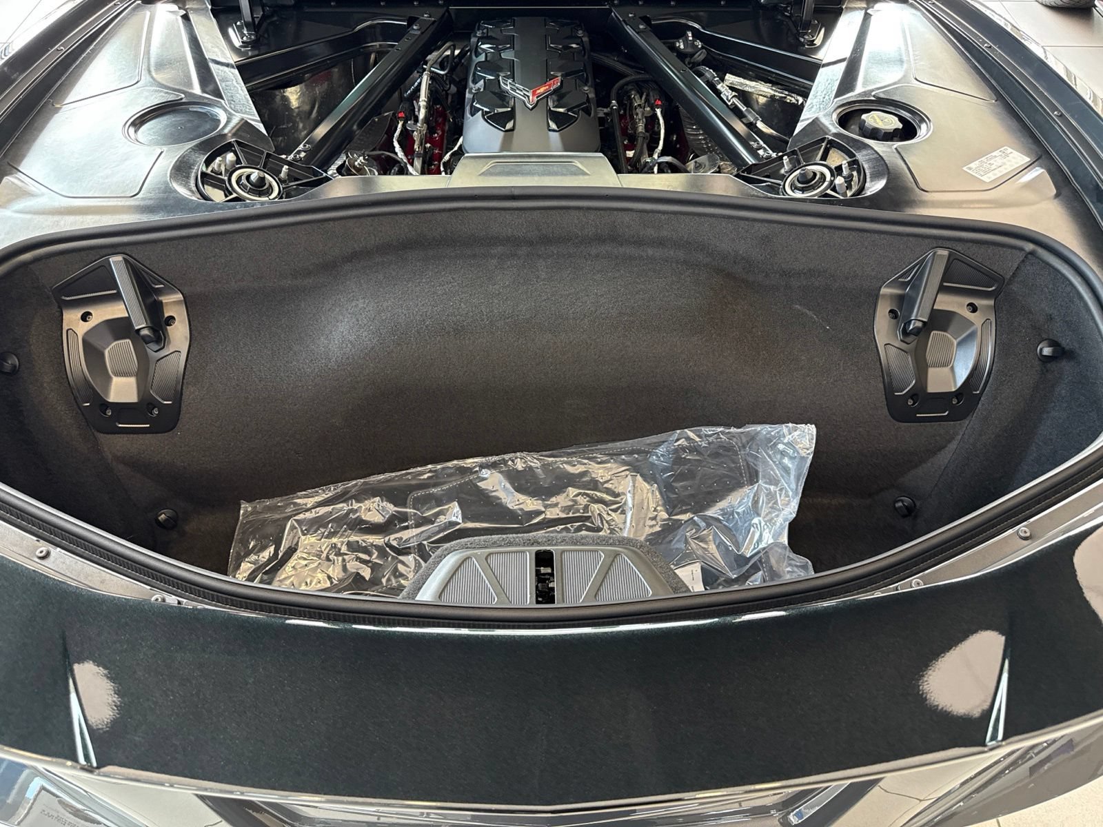 New 2027 Pitch Gray Metallic Chevrolet 1LT with Carbon Flash High Wing Spoiler - Gloss Black Wheels image 12