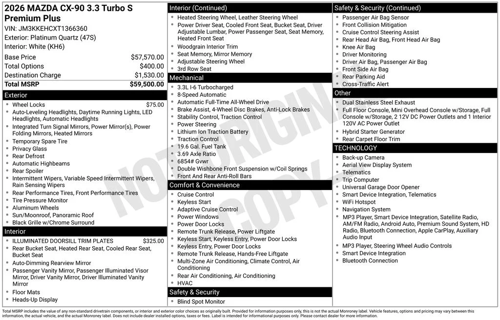 New 2026 Platinum Quartz Metallic Mazda 3.3 Turbo S Premium Plus image 2