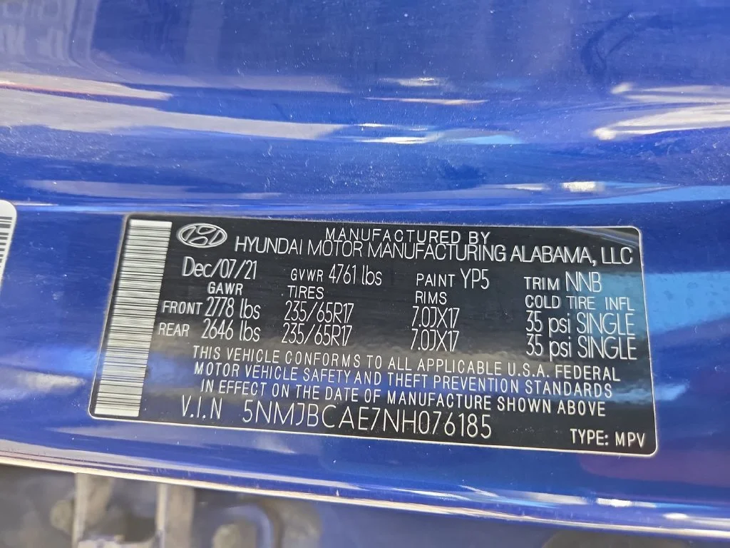 Certified Used 2022 Blue Hyundai SEL image 24