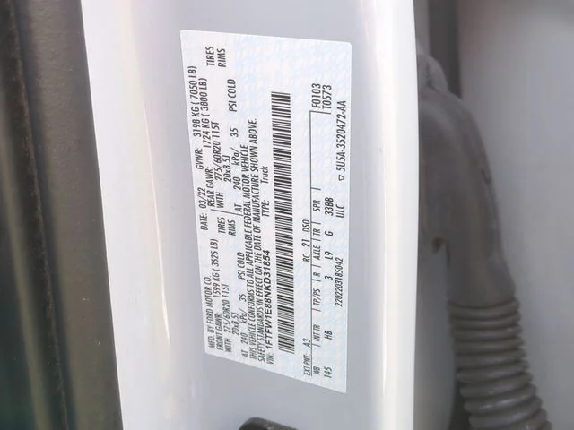Used 2022 White Ford Lariat image 38