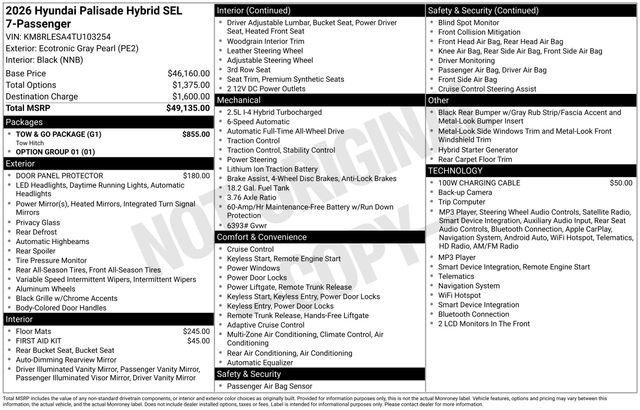 New 2026 Gray Hyundai SEL 7P image 39