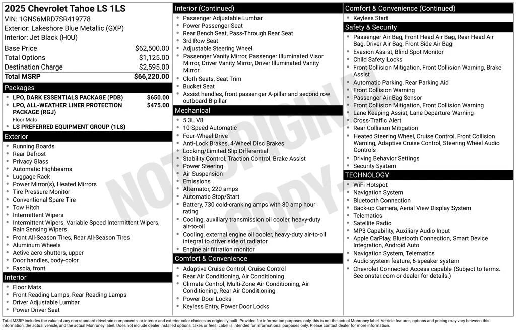 New 2025 Lakeshore Blue Metallic Chevrolet LS image 28