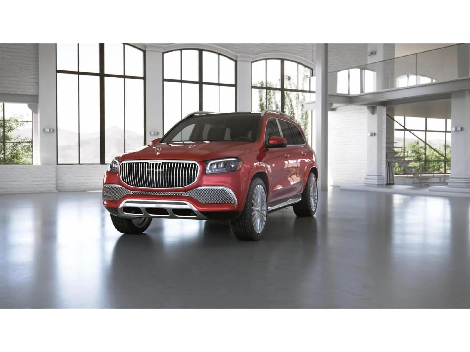 Used 2022 MANUFAKTUR Cardinal Red Metallic Mercedes-Benz Maybach GLS 600 image 41