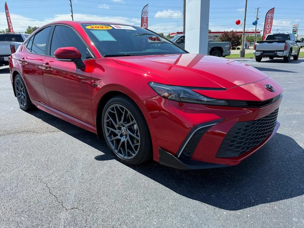 Used 2025 Red Toyota SE image 2