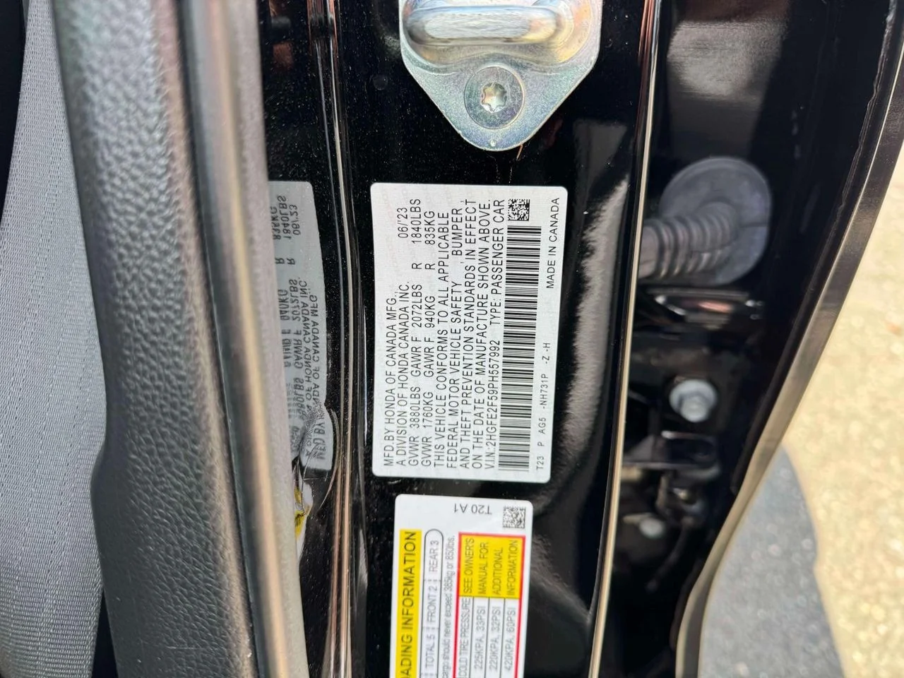 Certified Used 2023 Crystal Black Pearl Honda Sport image 15