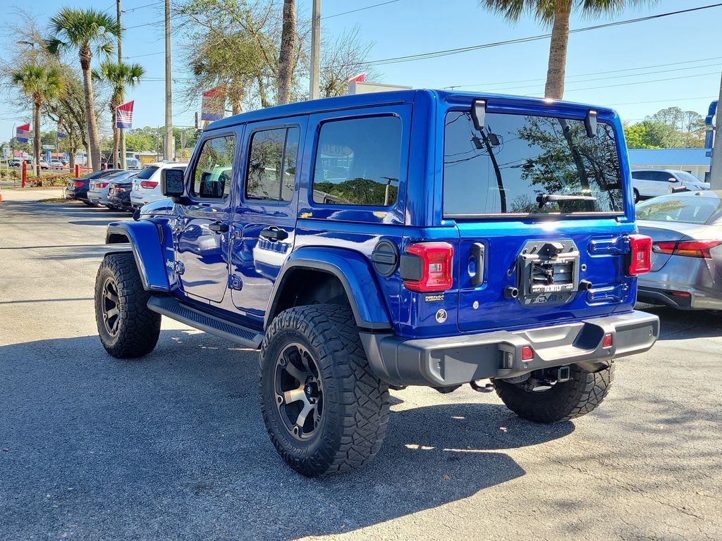 Used 2020 Blue Jeep Unlimited Sahara image 4