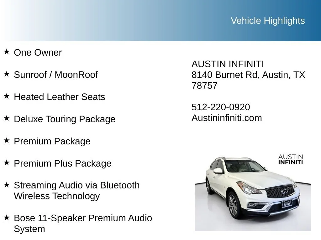 Used 2017 White INFINITI  image 10