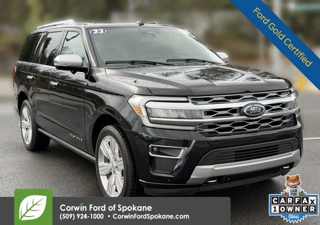 Certified Used 2023 Black Metallic Ford Platinum image 1
