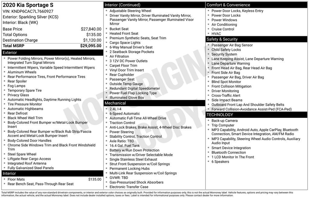 Used 2020 Silver Kia S image 10