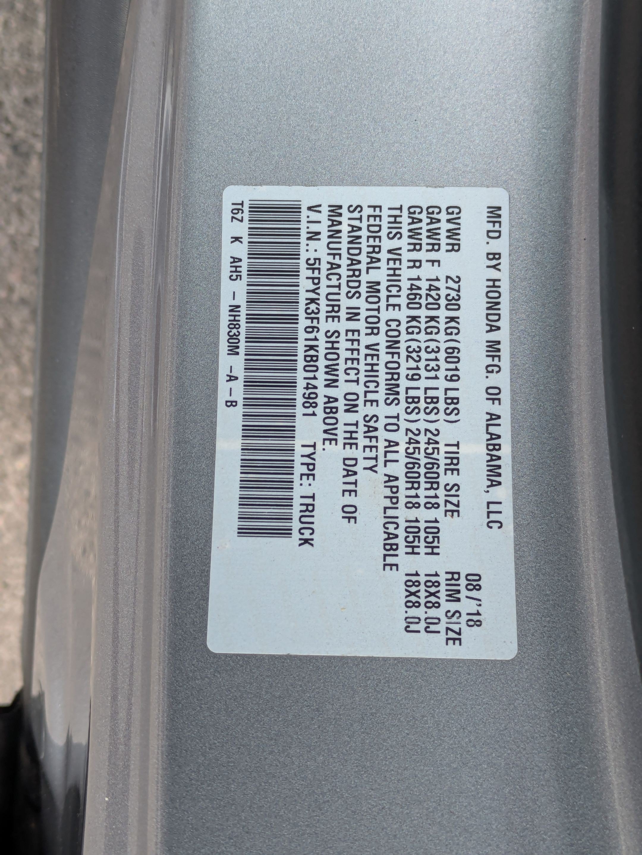 Certified Used 2019 Gray Honda RTL-T image 36