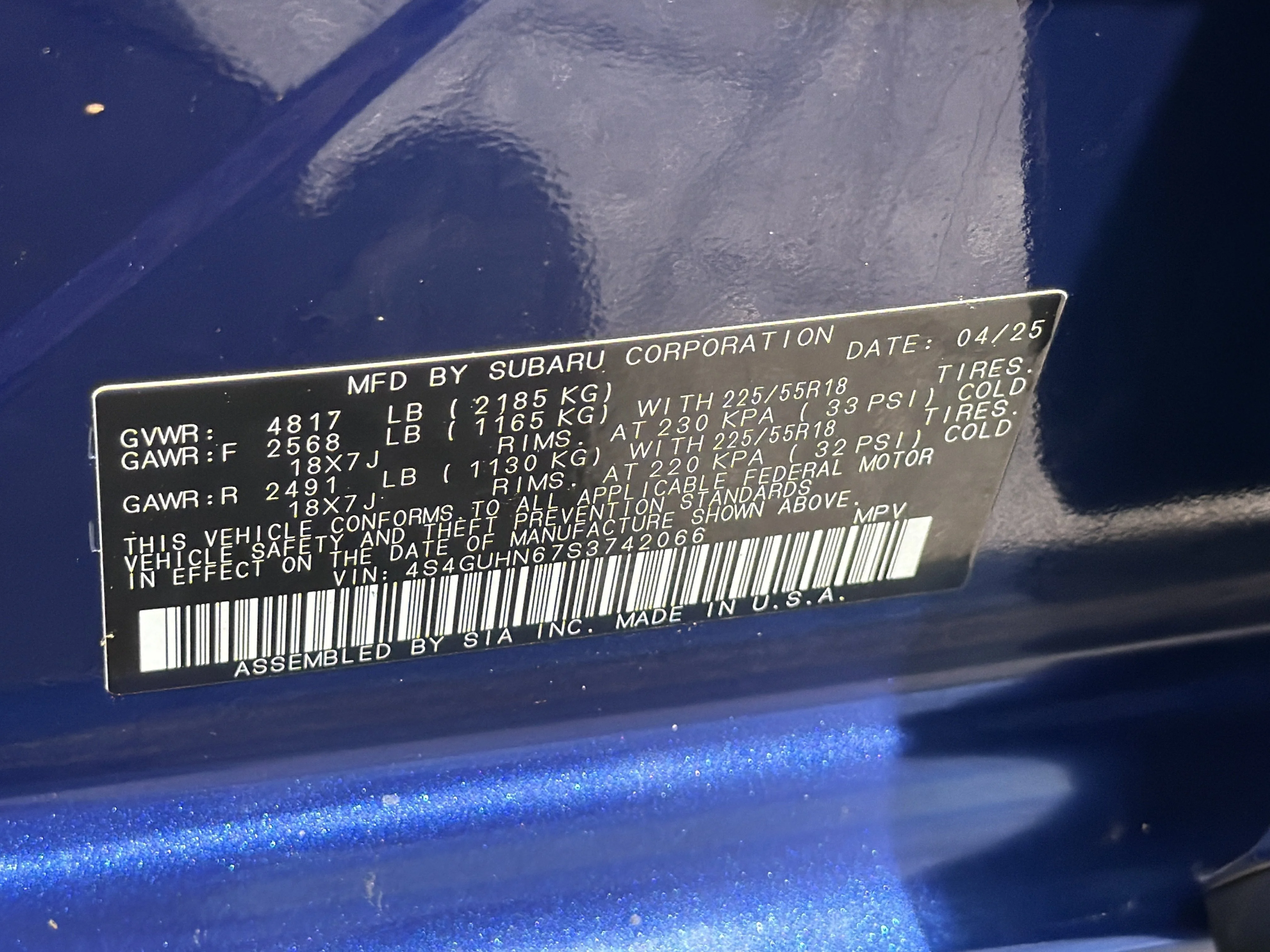 Certified Used 2025 Sapphire Blue Pearl Subaru Limited image 32