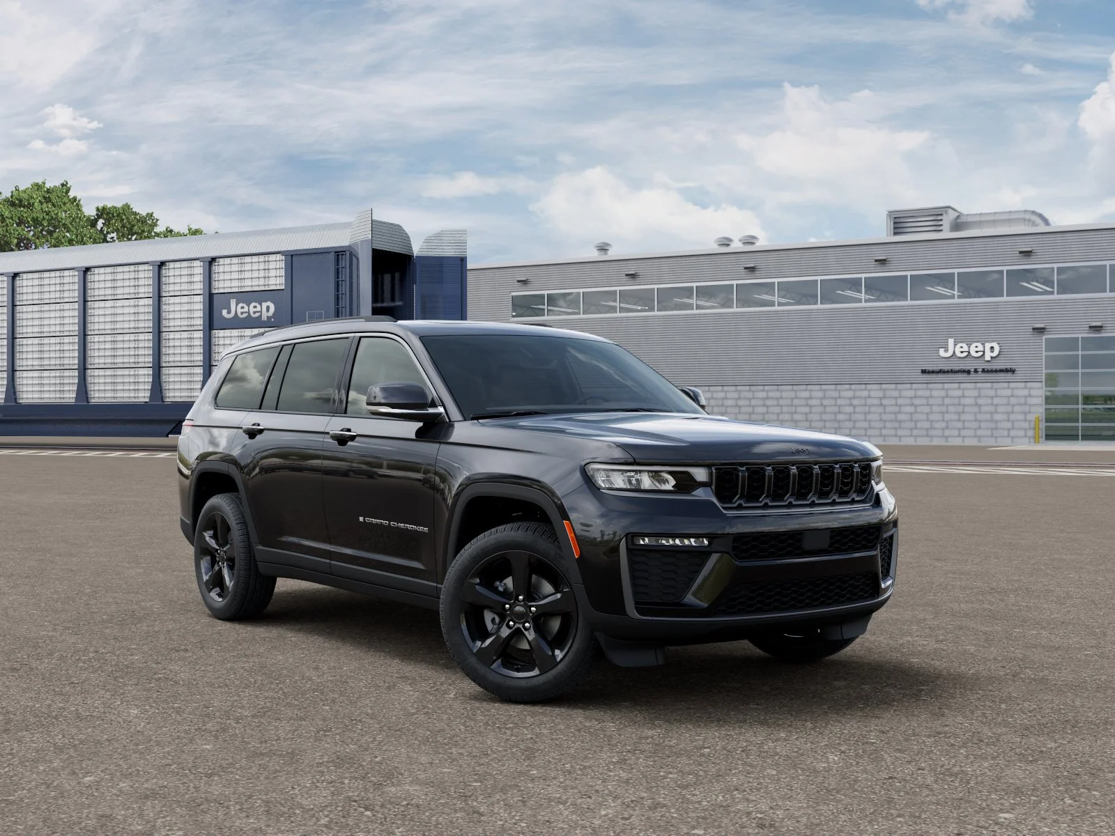 New 2026 Diamond Black Crystal Pearl-Coat Exterior Paint Jeep Limited image 3