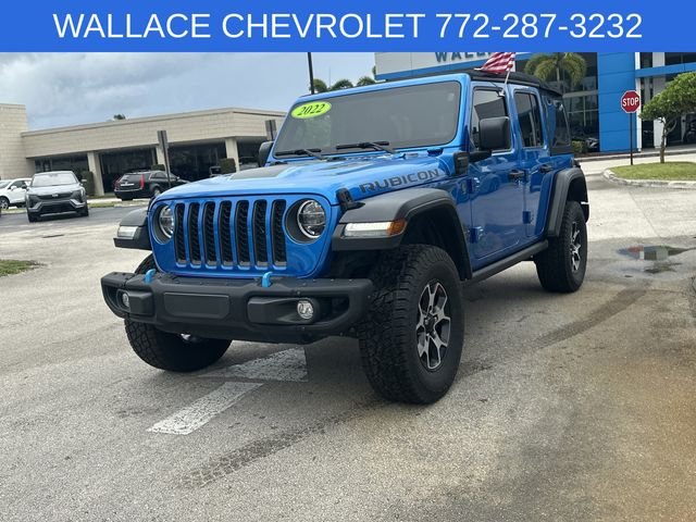 Used 2022 Blue Jeep Unlimited Rubicon 4xe image 2