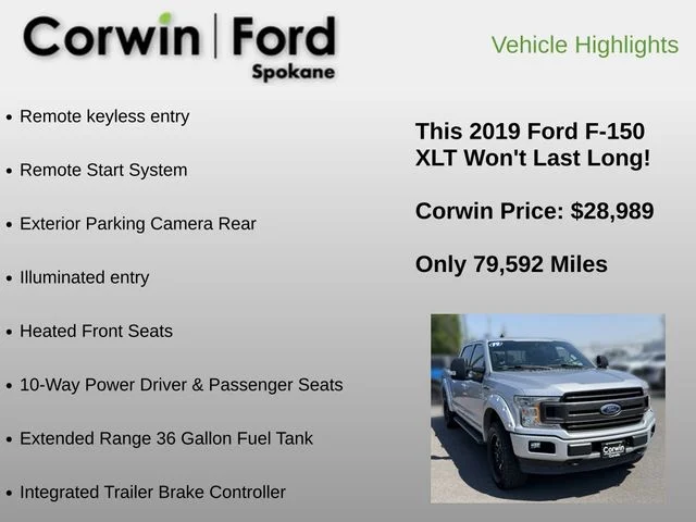 Used 2019 Ingot Silver Metallic Ford XLT image 6