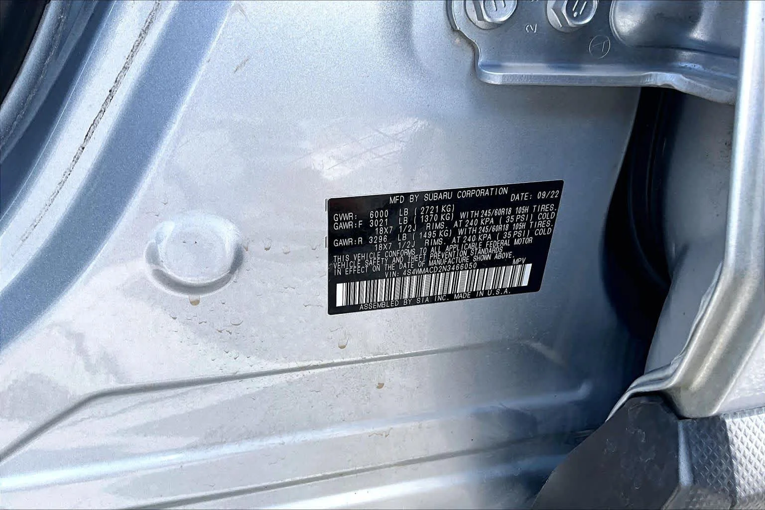Used 2022 Ice Silver Metallic Subaru Premium image 34