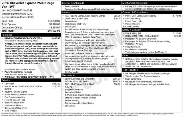 2026 Chevrolet Express Cargo Work Van - Photo 25