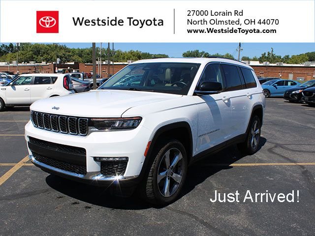 Used 2021 Bright White Clearcoat Jeep Limited image 1