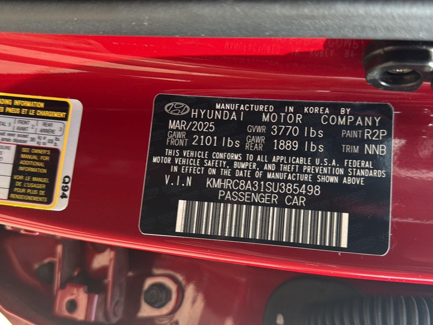 Used 2025 Ultimate Red Hyundai Limited image 33