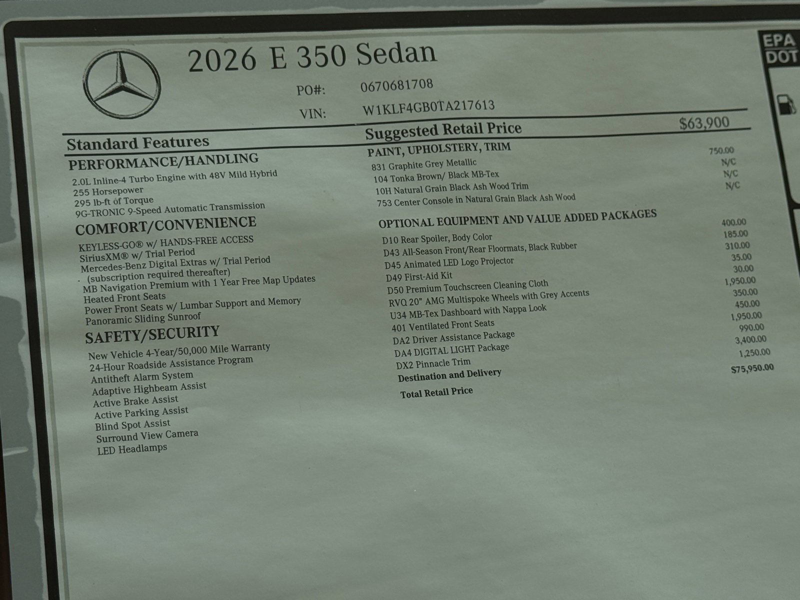 New 2026 Graphite Grey Metallic Mercedes-Benz E 350 image 44