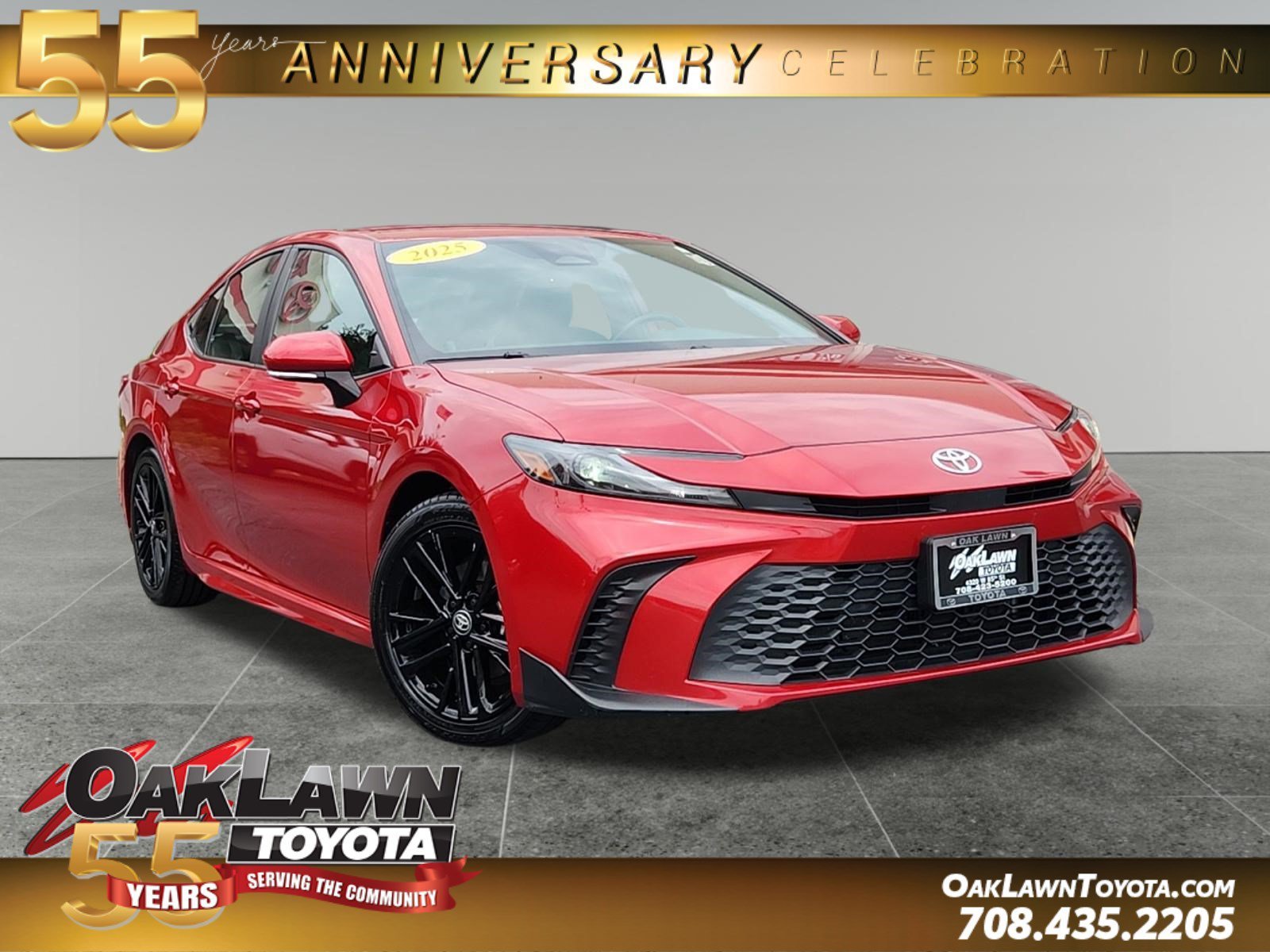 Certified Used 2025 Red Toyota SE image 1