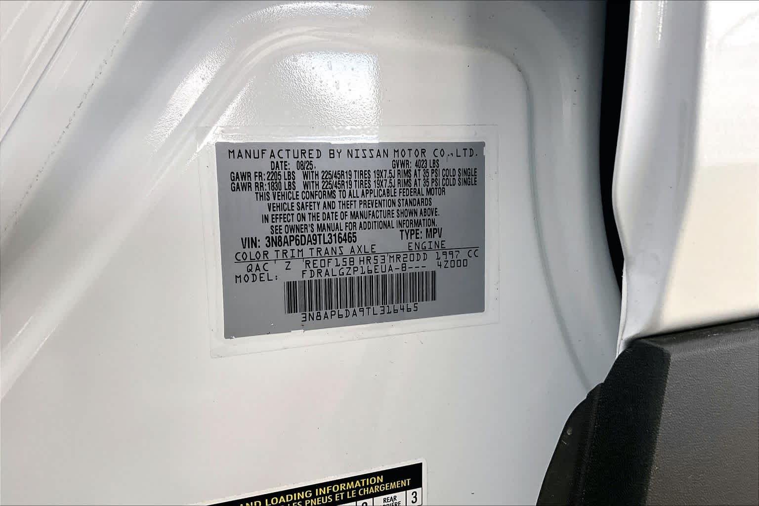 New 2026 Aspen White Tricoat Nissan SR image 14