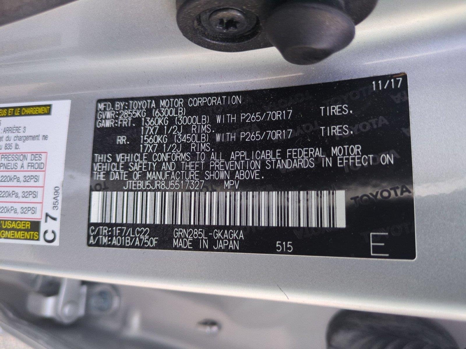 Used 2018 Classic Silver Metallic Toyota TRD Off-Road Premium image 40