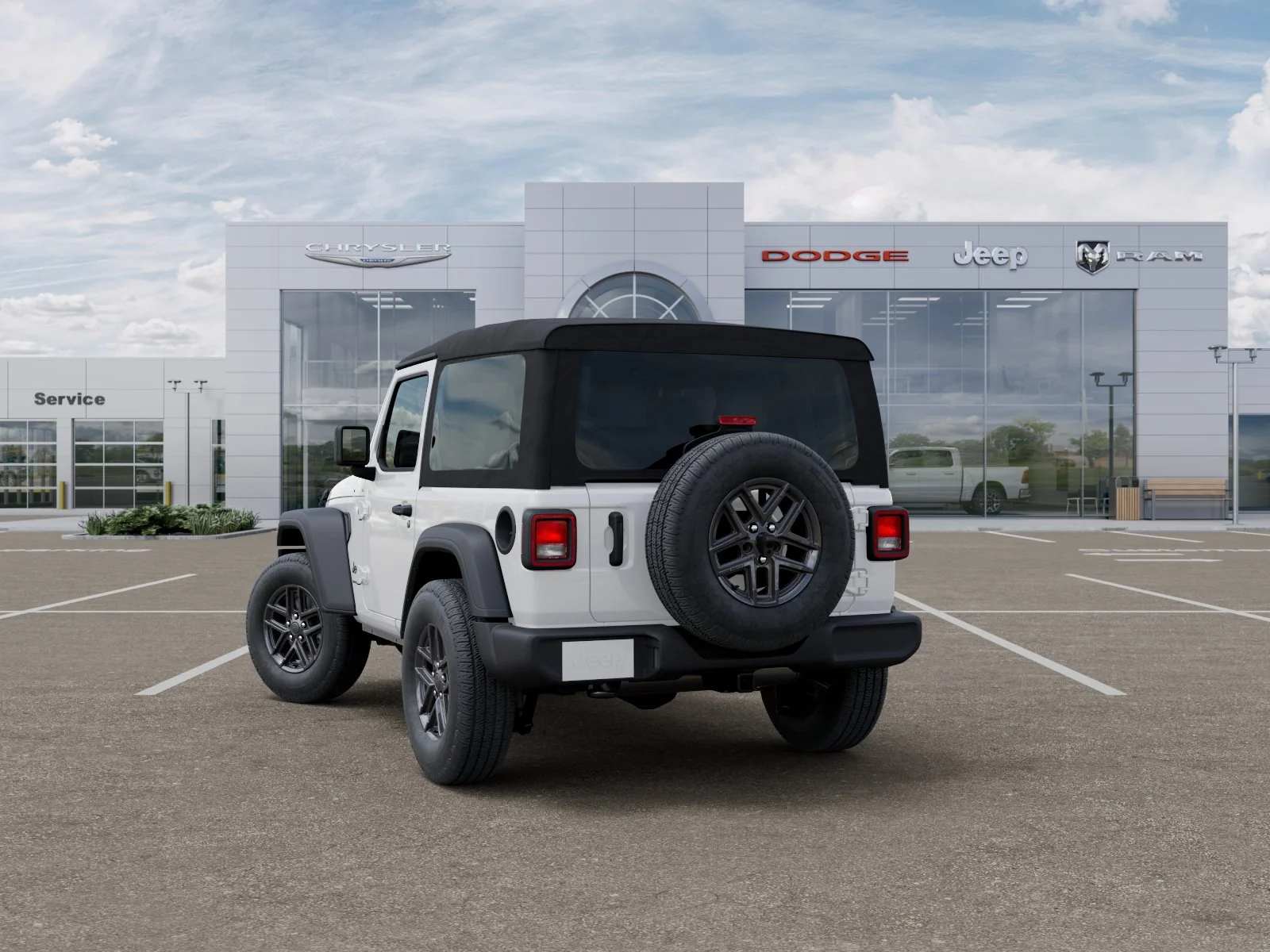 New 2026 Bright White Clear-Coat Exterior Paint Jeep Sport S image 25