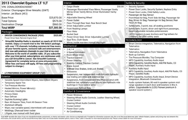 Used 2013 Gold Chevrolet LT image 7