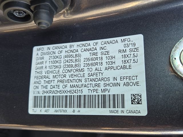 Used 2019 Modern Steel Metallic Honda EX image 30