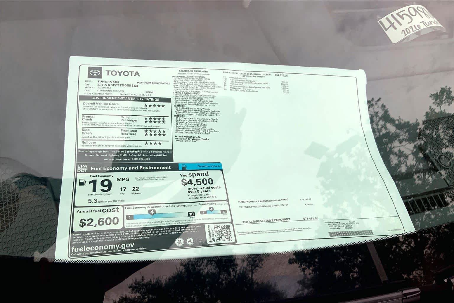 New 2026 Supersonic Red Toyota Platinum image 20