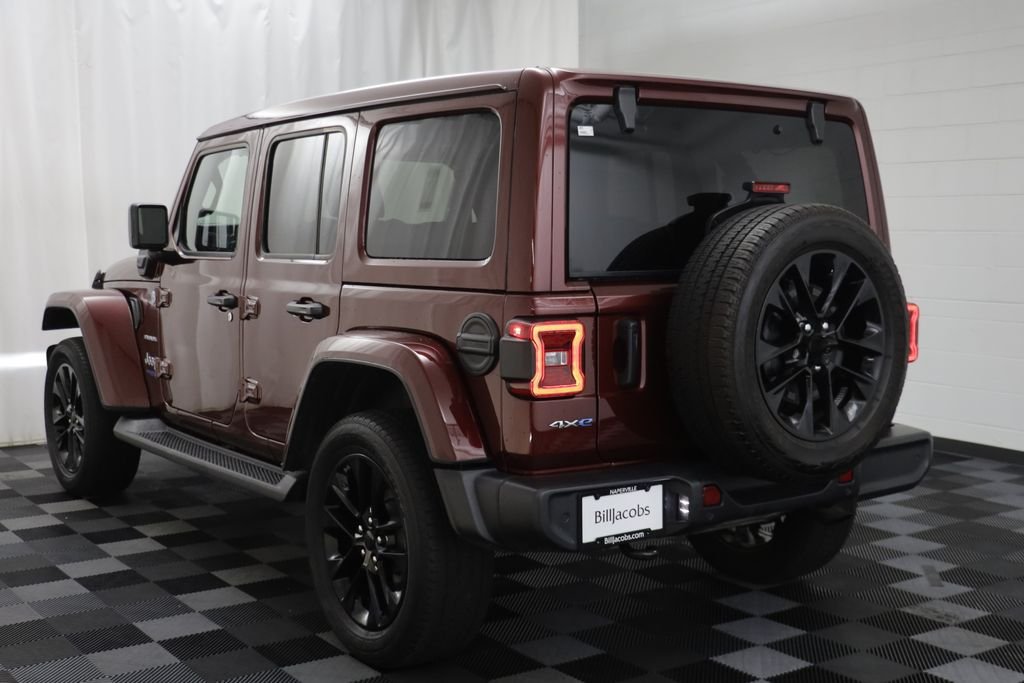 Used 2021 Snazzberry Pearlcoat Jeep Unlimited Sahara 4xe image 17