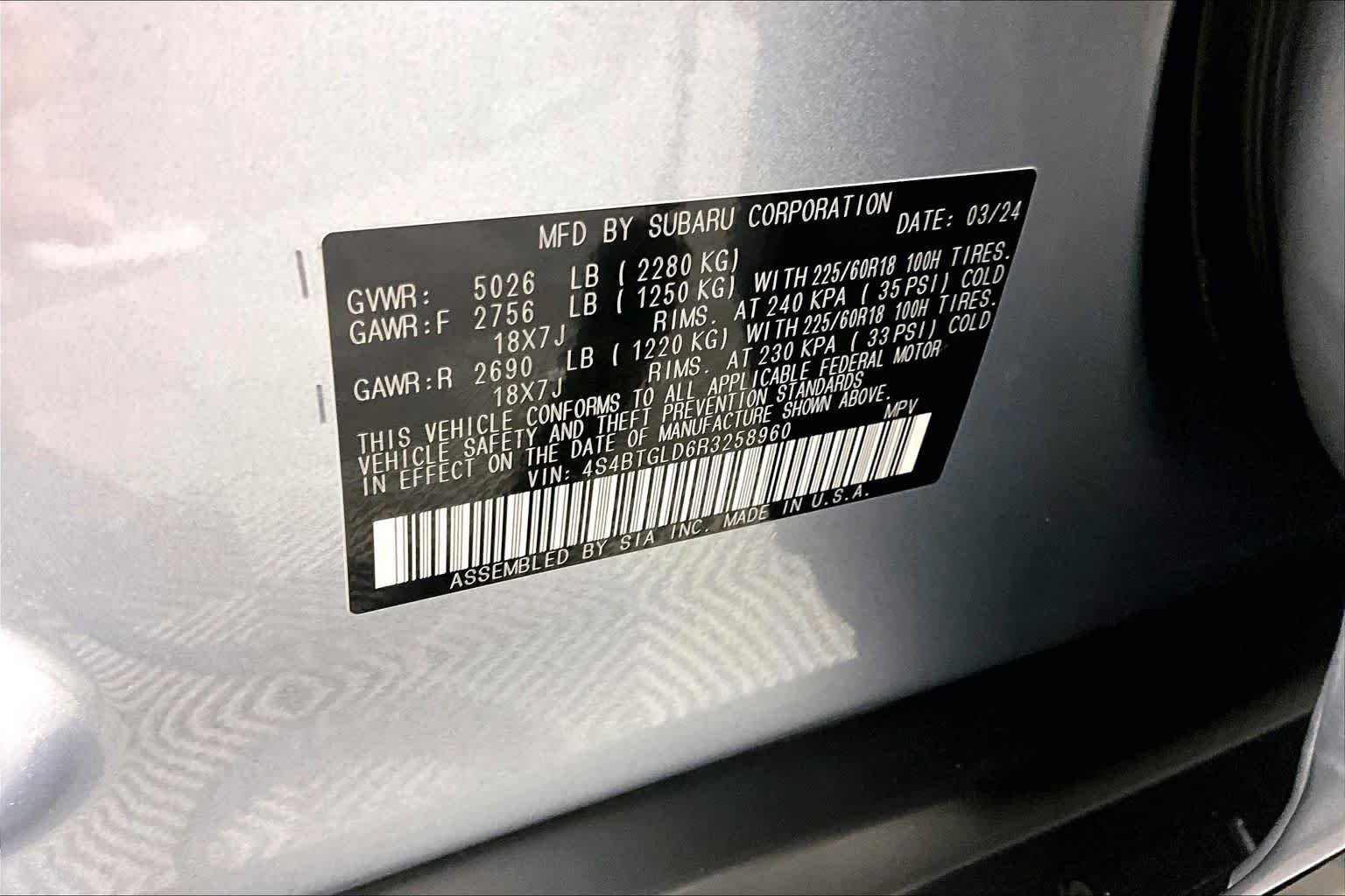 Used 2024 Ice Silver Metallic Subaru Onyx Edition XT image 33