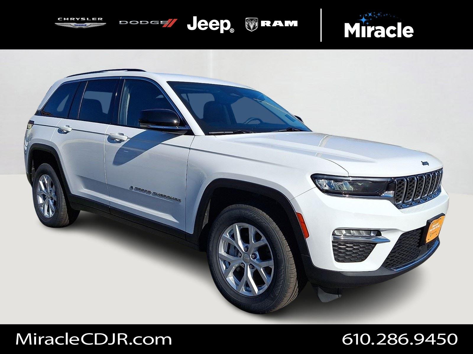 Certified Used 2023 Bright White Clearcoat Jeep Limited image 1