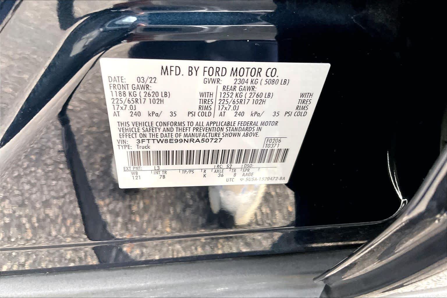 Used 2022 Alto Blue Tinted Clearcoat Metallic Ford XLT image 33