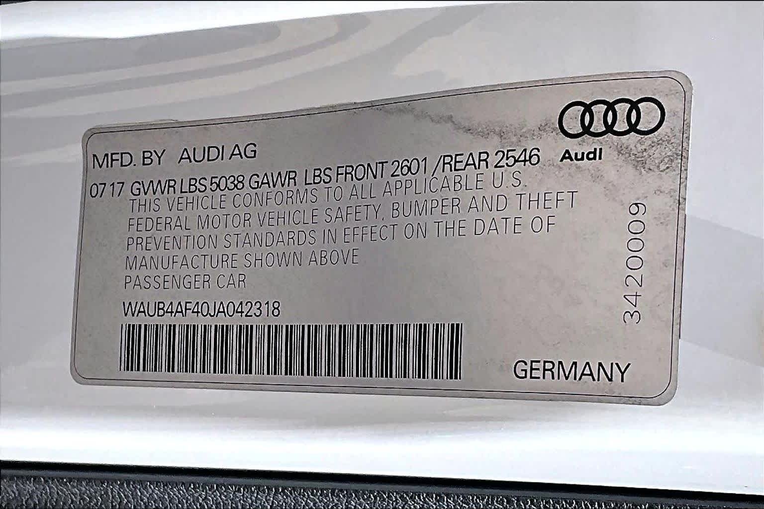 Used 2018 Glacier White Metallic Audi Premium Plus image 34