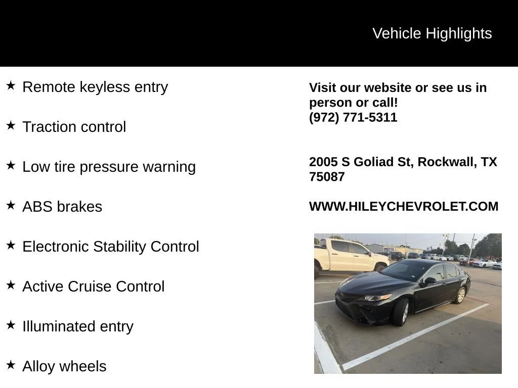 Used 2020 Black Toyota SE image 8