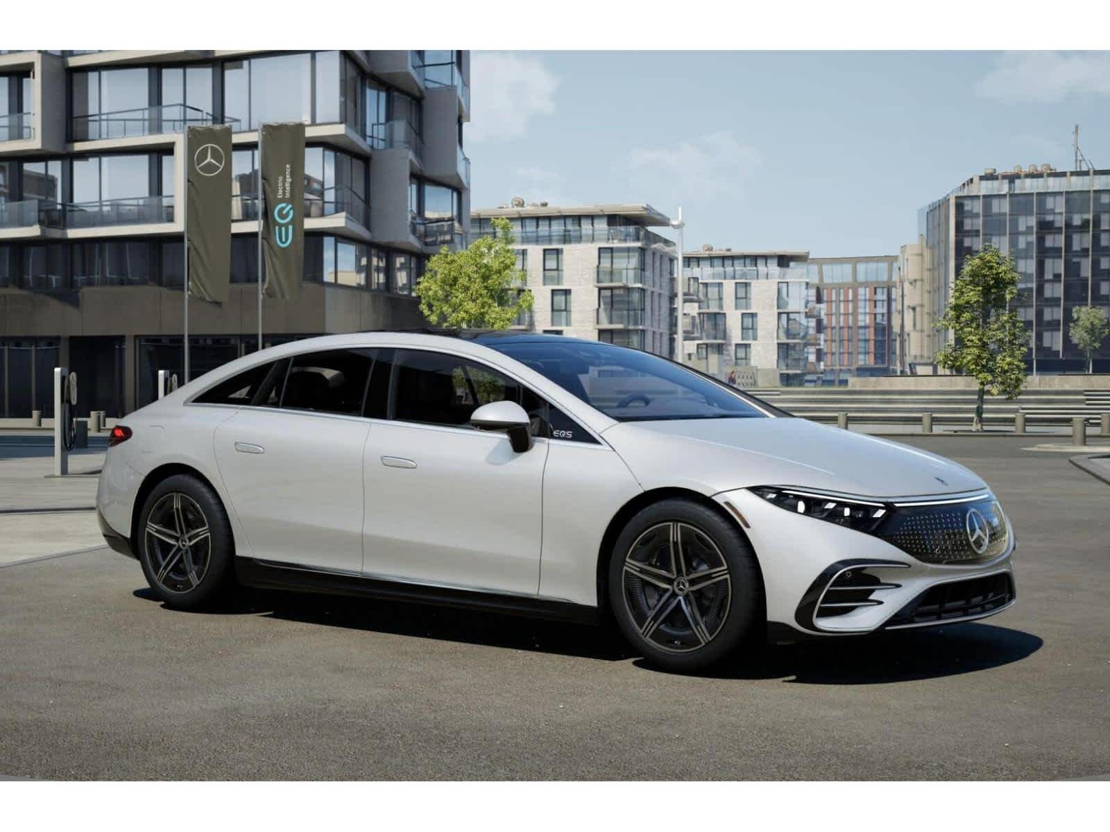 New 2026 MANUFAKTUR Moonlight White Metallic Mercedes-Benz EQS 450+ image 11