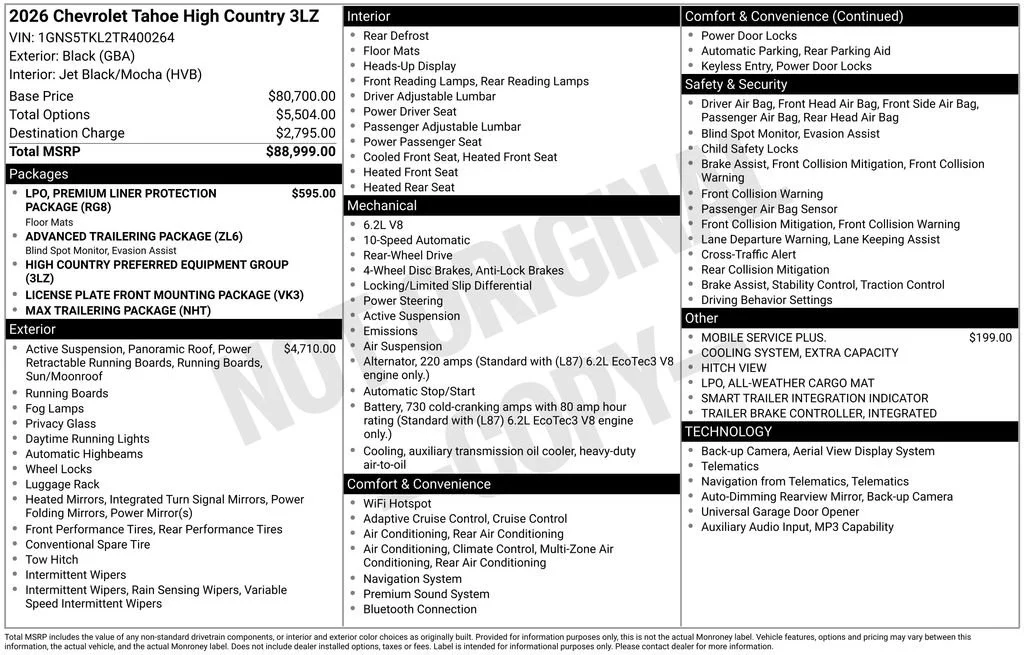 New 2026 Black Chevrolet High Country image 17