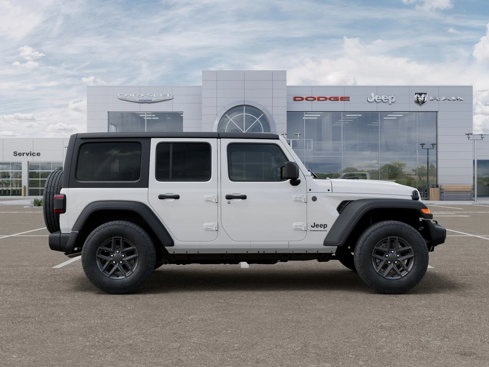 New 2026 Bright White Clear-Coat Exterior Paint Jeep Sport S image 47