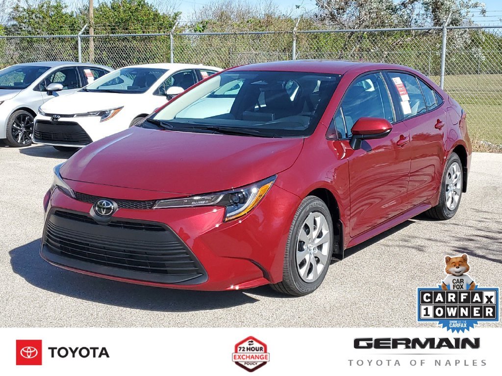 Certified Used 2025 Red Toyota LE image 1
