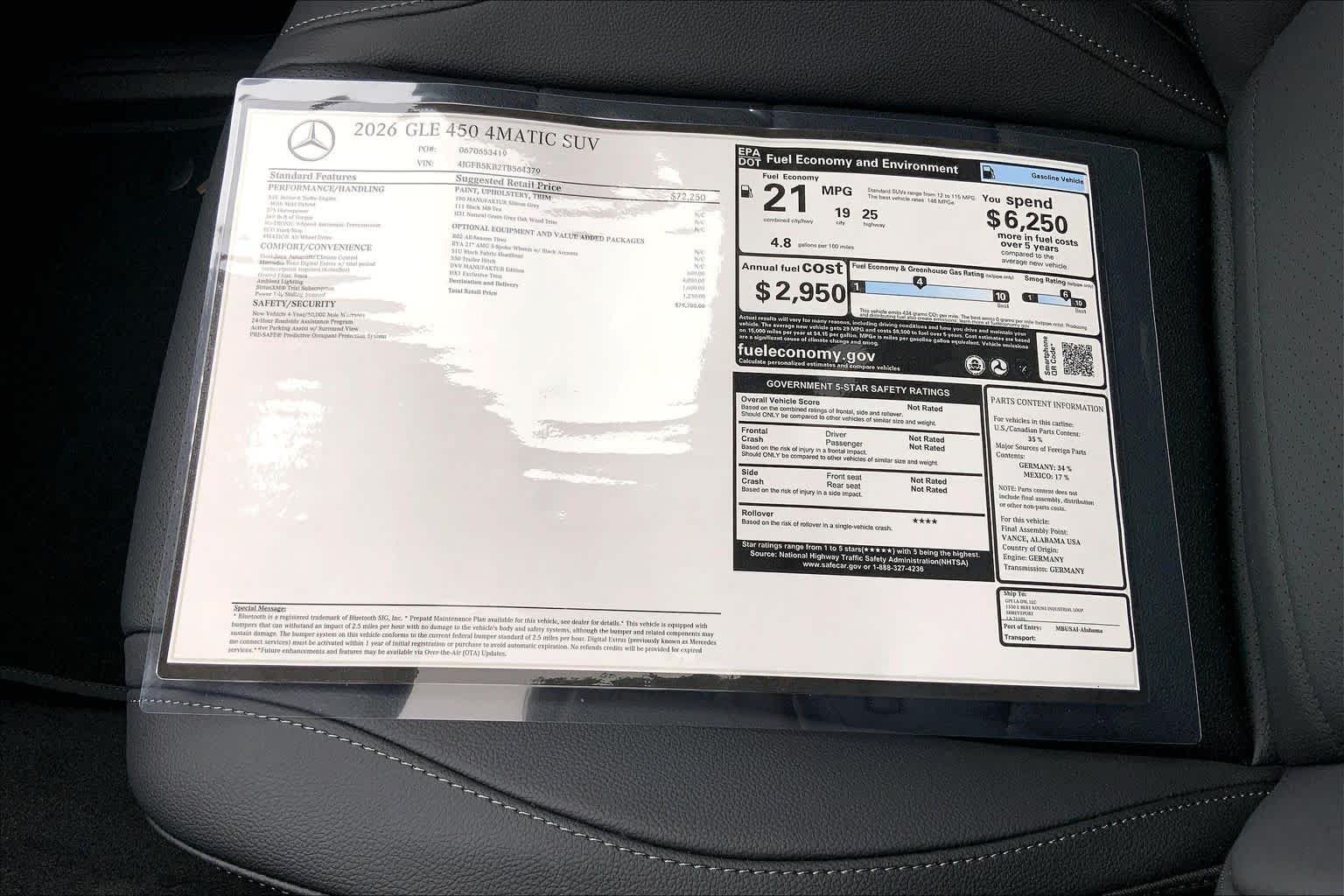 New 2026 MANUFAKTUR Silicon Grey Mercedes-Benz GLE 450 image 16
