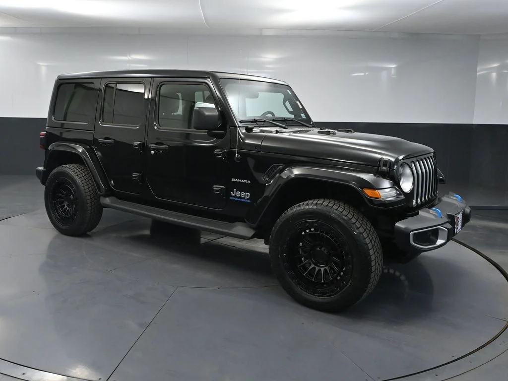Used 2023 Black Jeep Sahara 4xe image 1