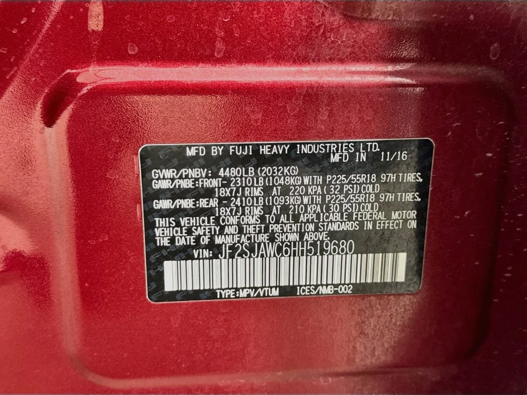 Used 2017 Venetian Red Pearl Subaru 2.5i Touring image 42