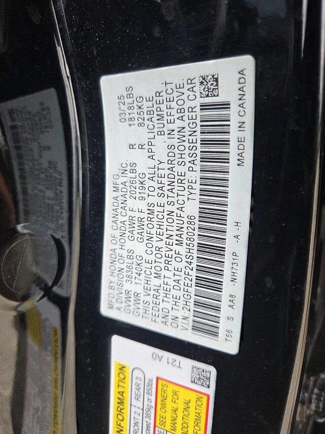 Used 2025 Crystal Black Pearl Honda LX image 30