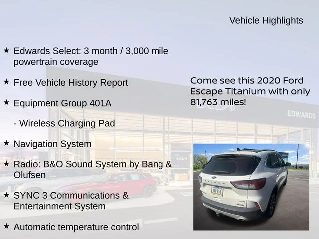 Used 2020 White Ford Titanium image 8