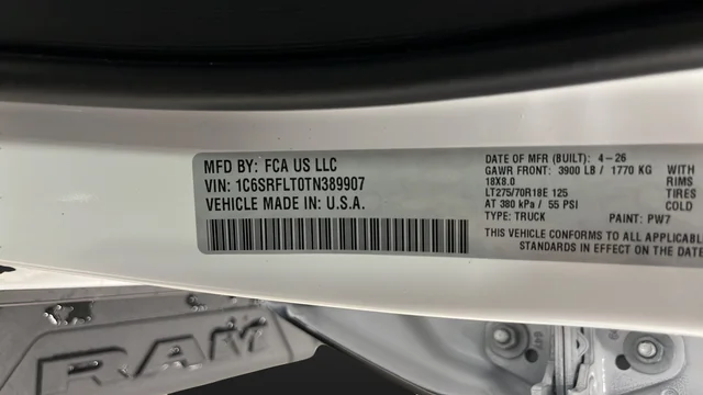 New 2026 Bright White Clear-Coat Exterior Paint RAM Rebel image 28