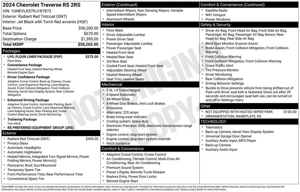 Used 2024 Radiant Red Tintcoat Chevrolet RS image 37