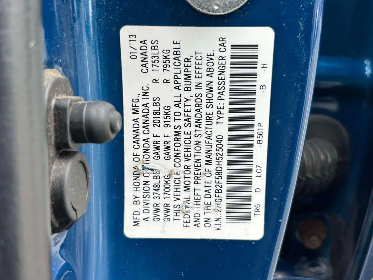 Used 2013 Blue Honda LX image 36