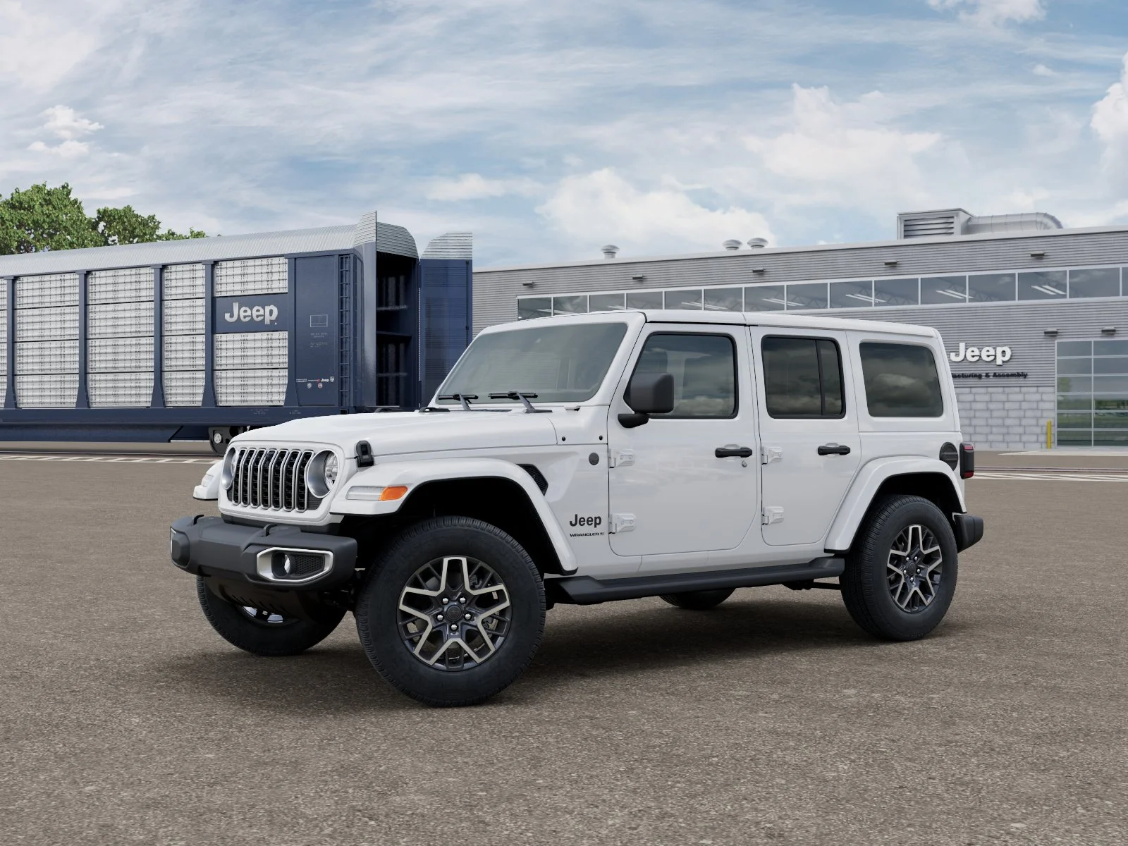 New 2026 Bright White Clear-Coat Exterior Paint Jeep Sahara image 1
